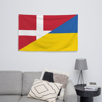 Denmark-Ukrainian Flag