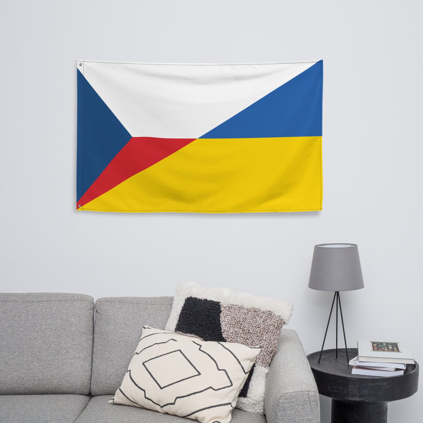 Czech Republic-Ukrainian Flag