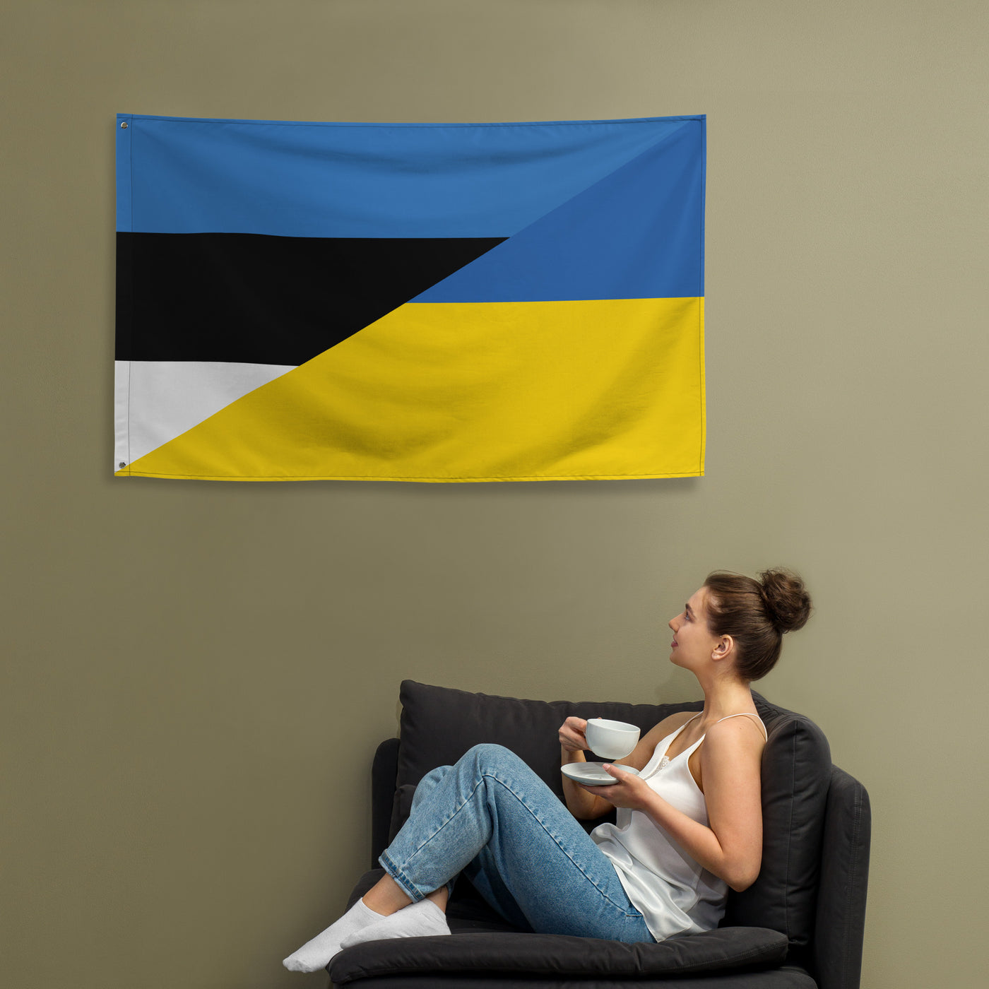 Estonia-Ukrainian Flag