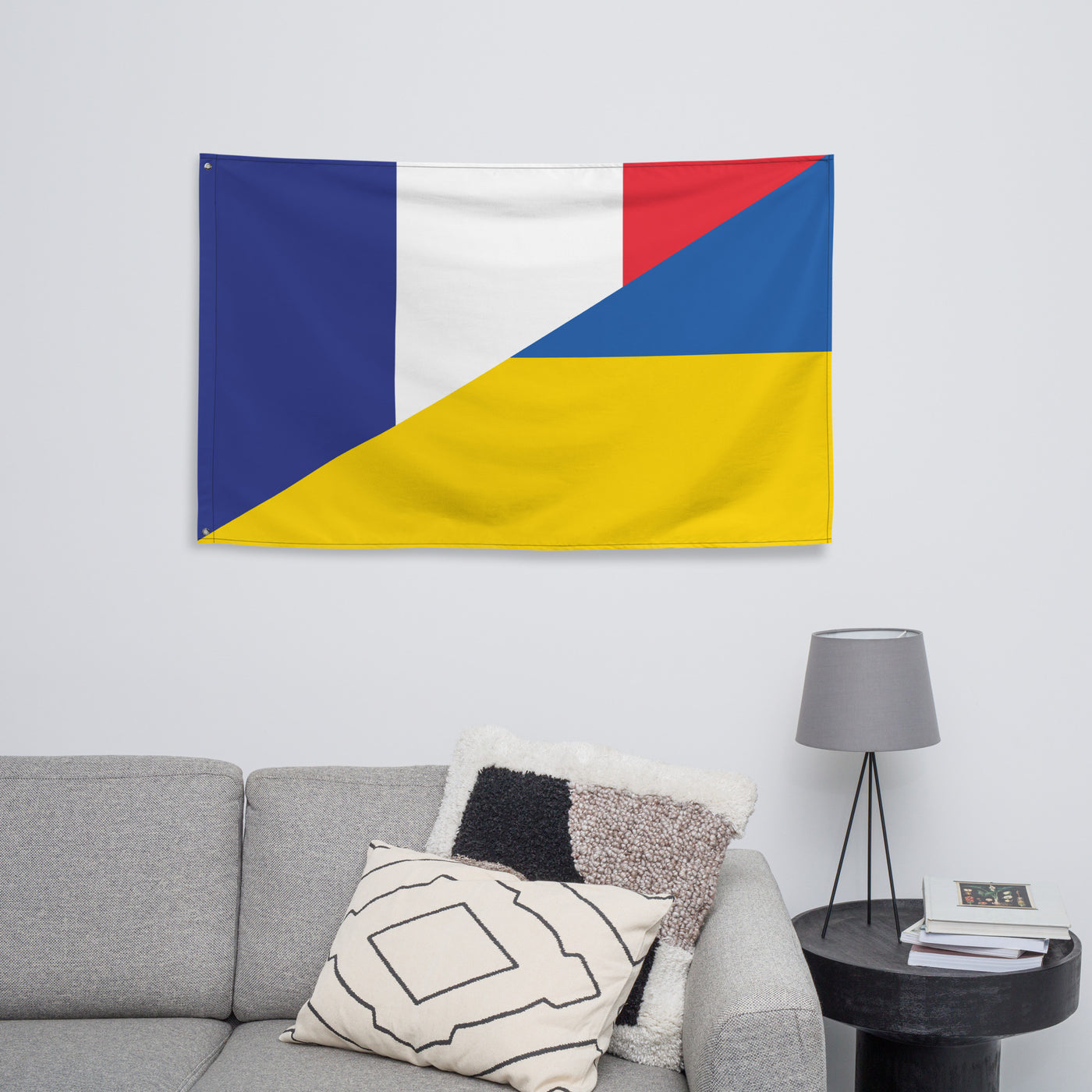 France-Ukrainian Flag