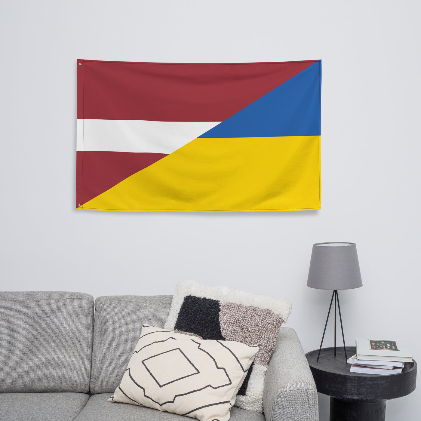 Latvia-Ukrainian Flag