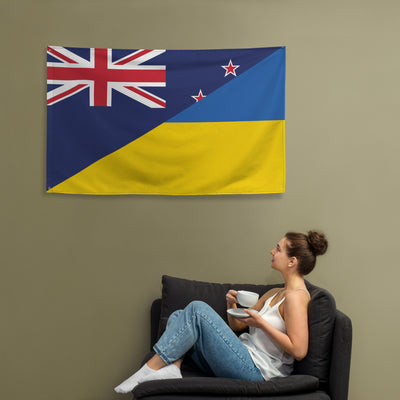 New-Zealand-Ukrainian Flag