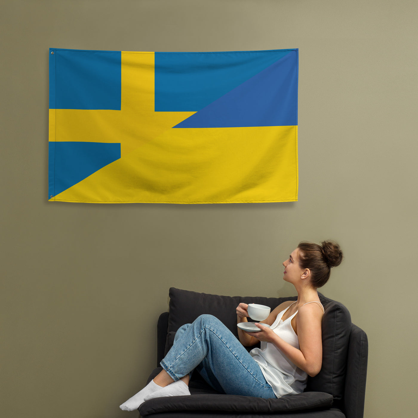 Sweden-Ukrainian Flag
