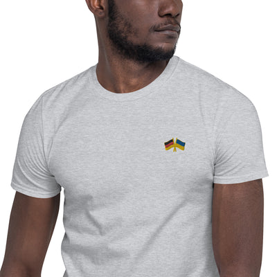 Germany-Ukraine Flag T-shirt Embroidery