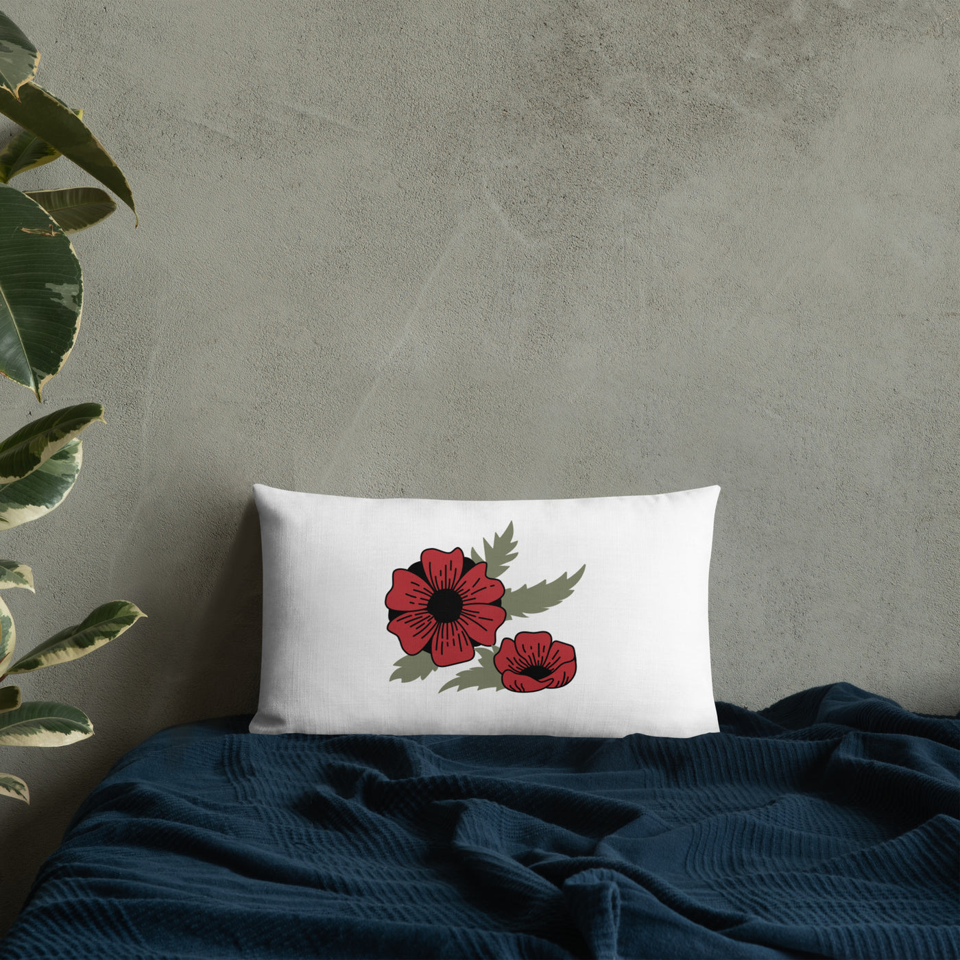 Remembrance Poppies Premium Pillow