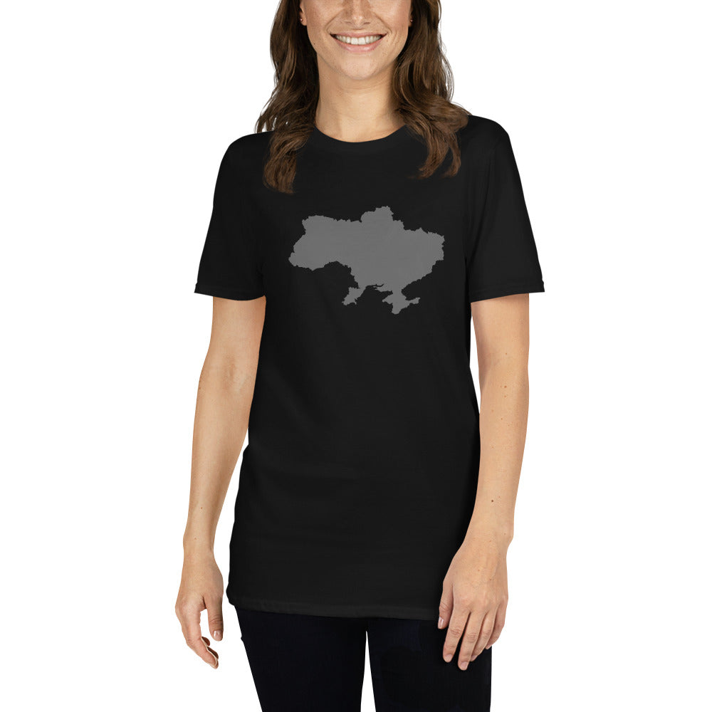 Map of Ukraine Big T-shirt Print
