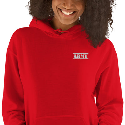 Army Heavy Blend Hoodie Embroidery