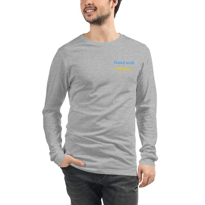 Stand With Ukraine  Long Sleeve Shirt  Embroidery