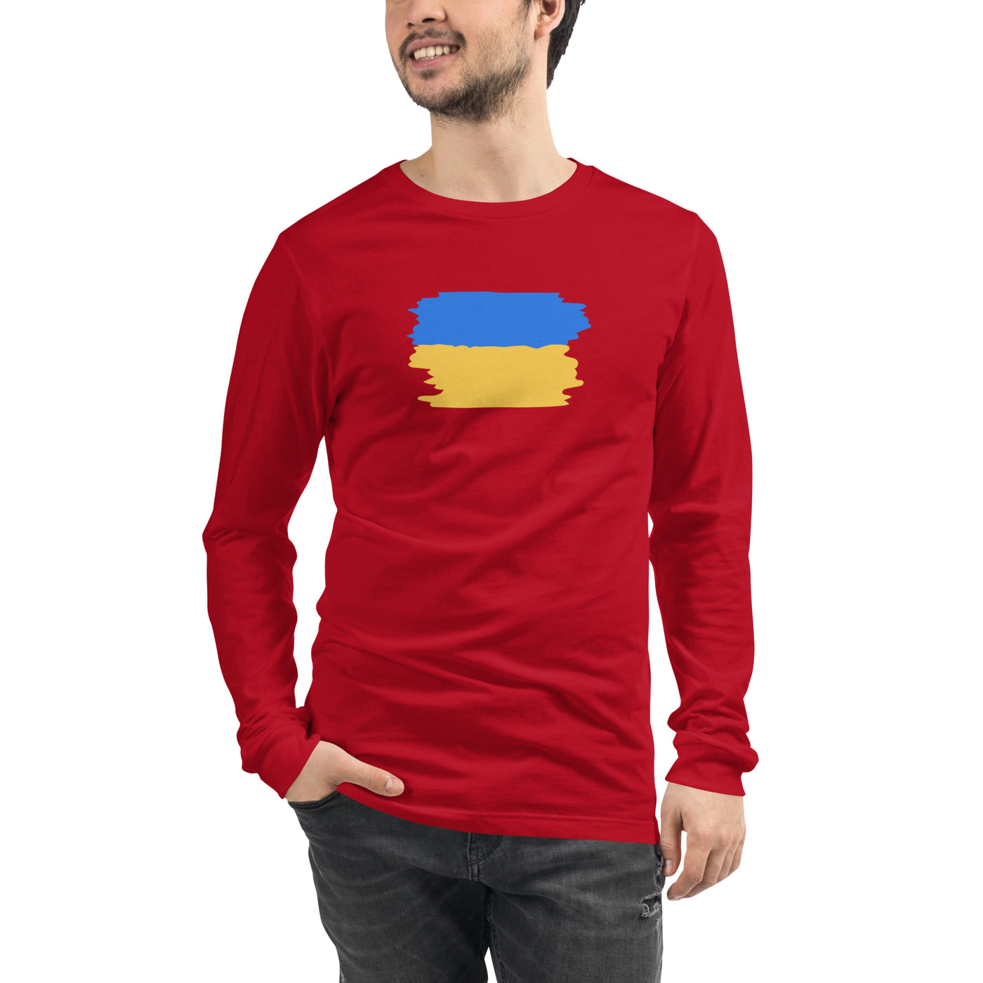 Flag of Ukraine 1 Big Long Sleeve Shirt Print
