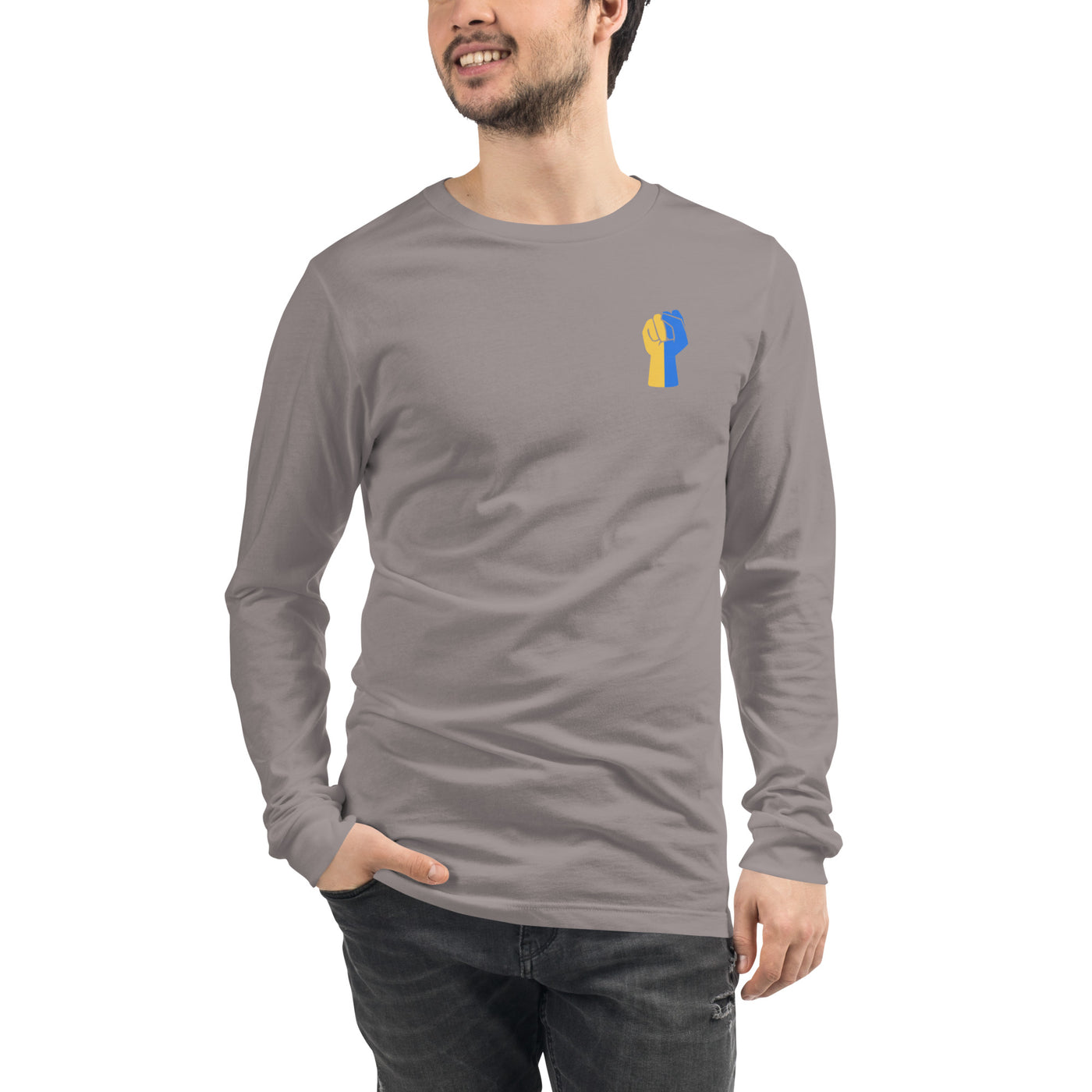 Raise Your Fist for Ukraine Long Sleeve Shirt Print