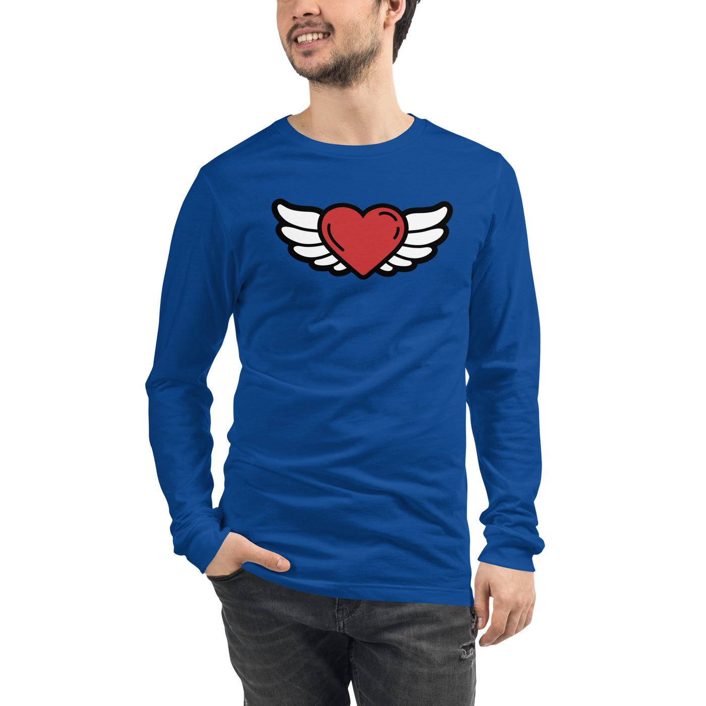 Heart  Unisex Long Sleeve Shirt Print