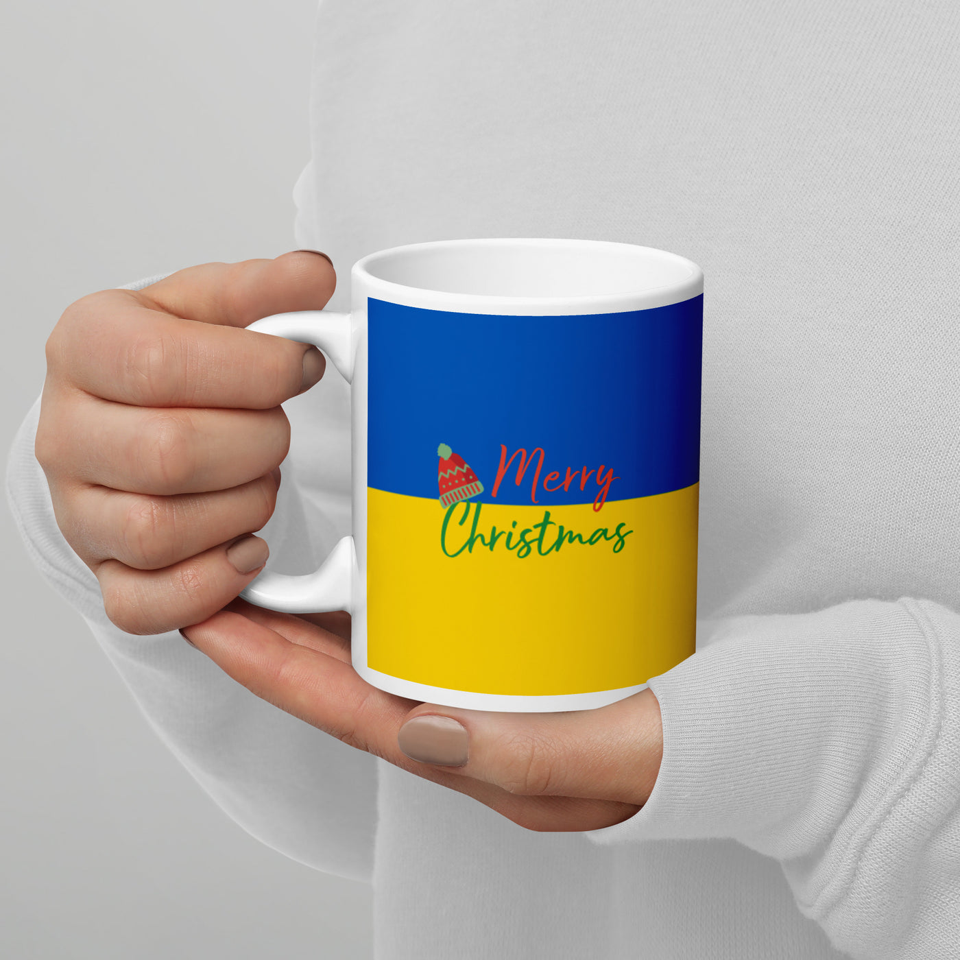Ukrainian Flag Christmas Mug